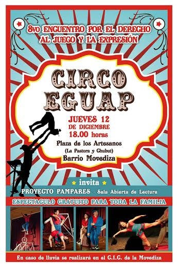 Se presenta el Circo Eguap en el marco del proyecto Pampares