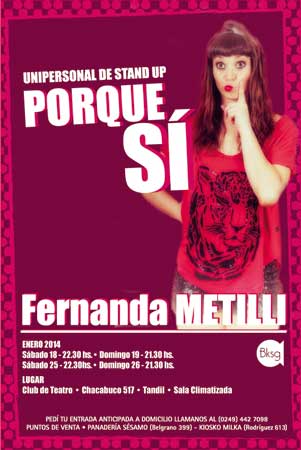 Fernanda Metilli  vuelve al Club de Teatro