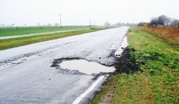 Las rutas que rodean a Rauch entre las peores de la Provincia