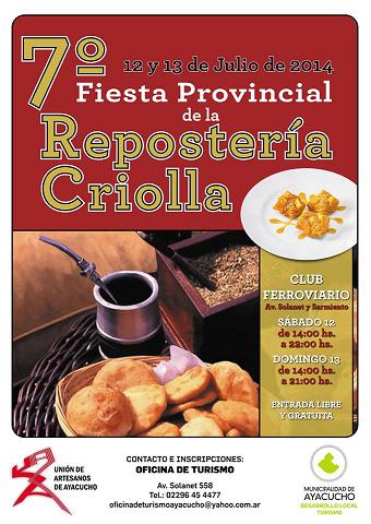 Se viene la 7 Fiesta Provincial de la Repostera Criolla