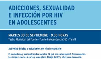 Conferencia dirigida a padres, sobre adicciones, sexualidad e infeccin HIV en adolescentes 