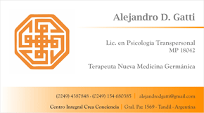 Alejandro D. Gatti - Lic en Psicologia Transpersonal - MP 18042